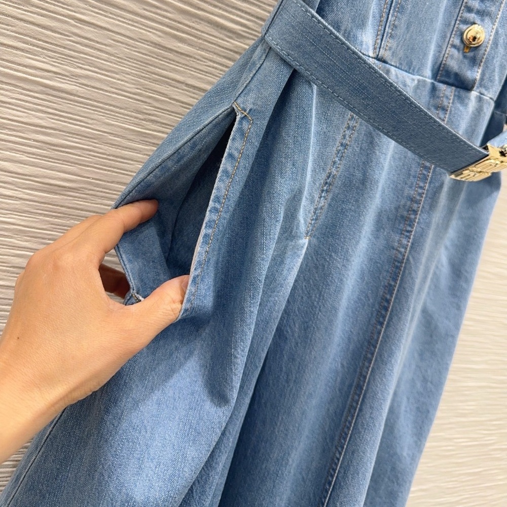 Miu Miu light blue denim dress - Picture 3 of 7